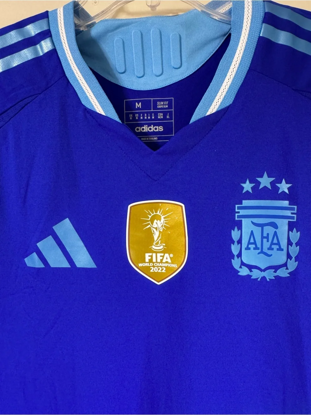 Adidas Argentina 2024 Away Authentic Player Jersey Men's Medium M FIFA Patch Blu